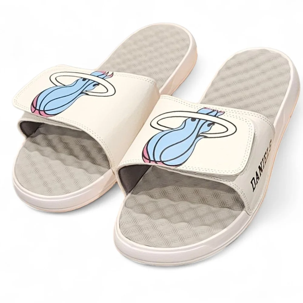 Islide Miami Heat Original Vice Logo Sandals Daniels Size 12